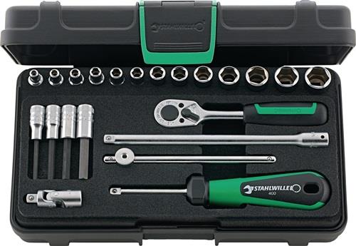 Stahlwille Steckschlüsselsatz 40/44/17/5 KN 22tlg. 1/4″ SW 3,5-13 mm Anzahl Zähne 22 6-kant - 96011113