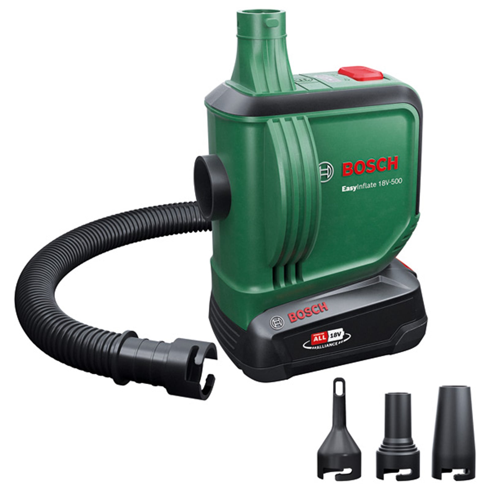 Bosch Akku-Volumenpumpe EasyInflate 18V-500, 1 x Akku PBA 18V 2.0Ah