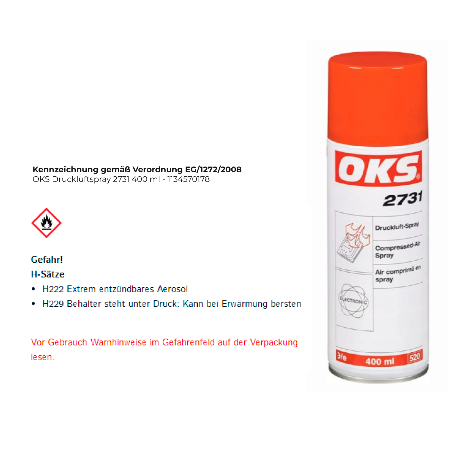 OKS Druckluftspray 2731 400 ml - 1134570178