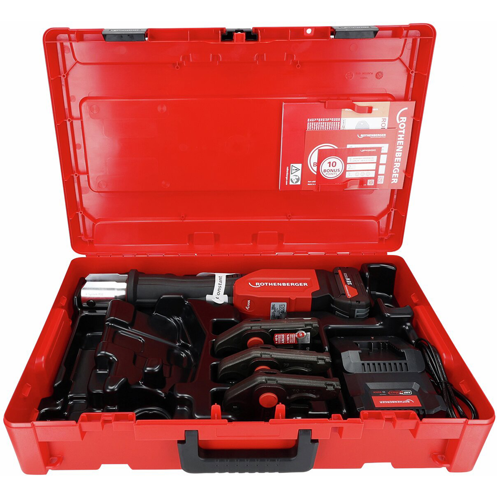 ROTHENBERGER ROMAX 4000 Set, Akku-Pressmaschine, SV15-22-28 mm, 4Ah, EU AMP - 1000004173