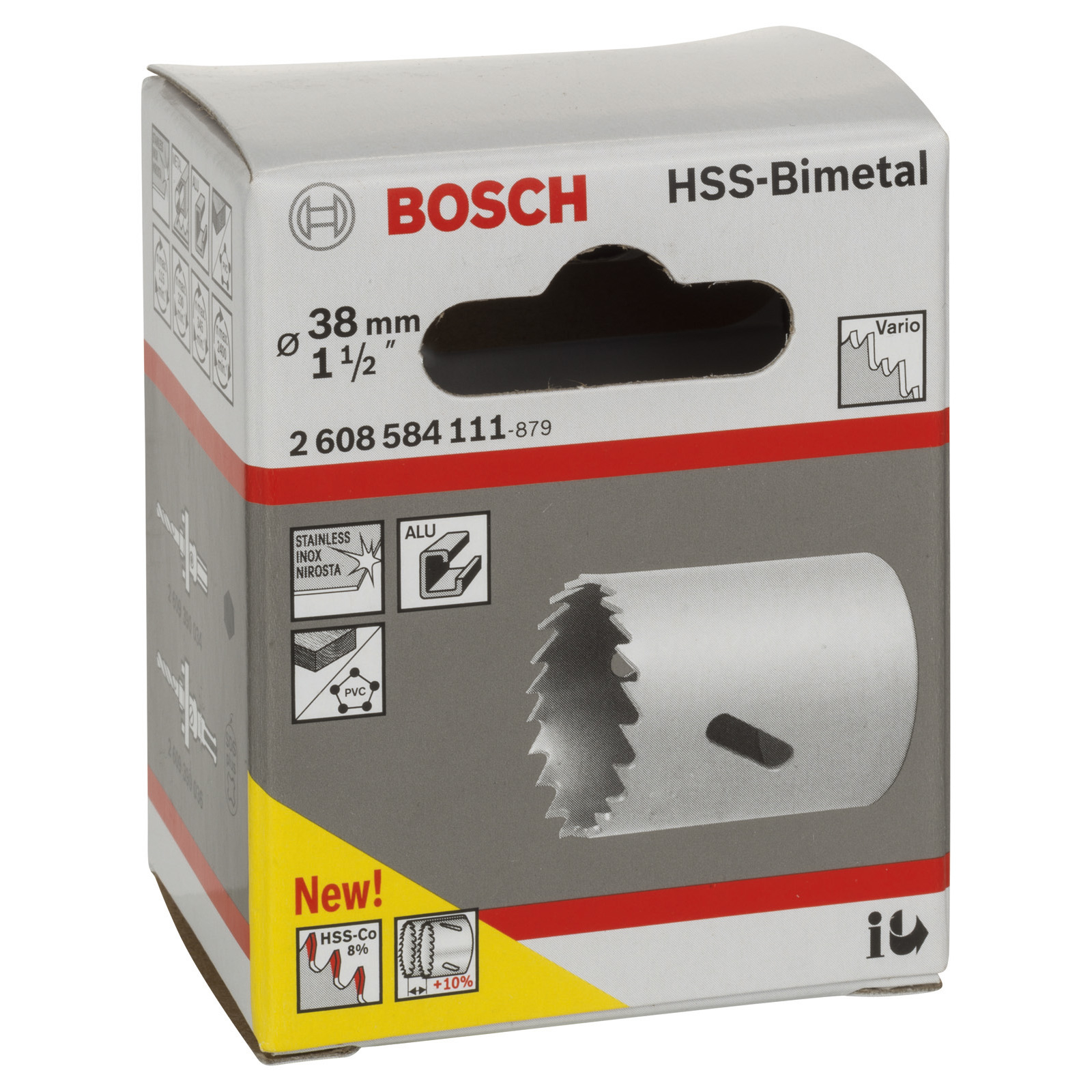 Bosch Lochsäge HSS-Bimetall für Standardadapter 38 mm 1 1/2" - 2608584111