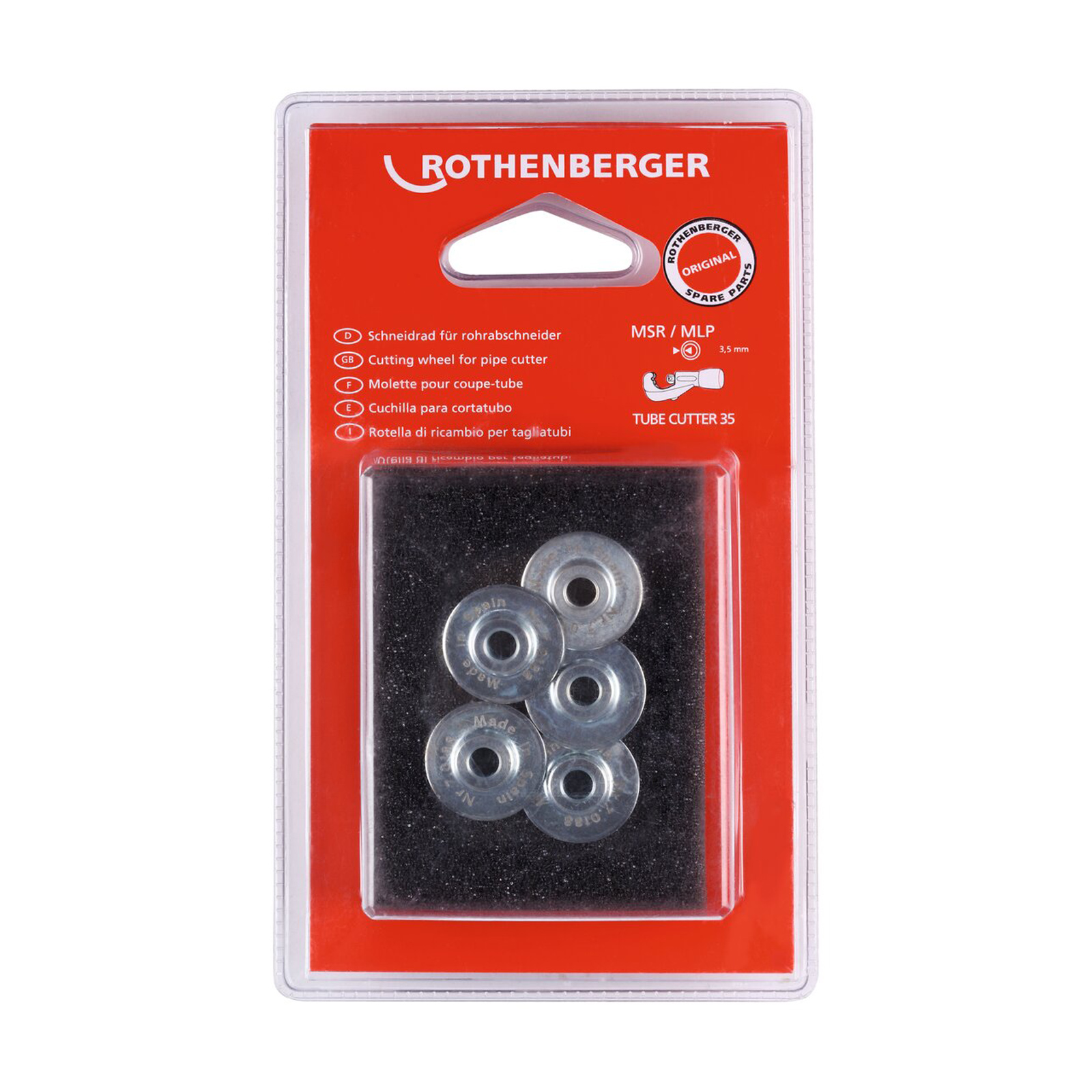 ROTHENBERGER Schneidrad für TC 35, MSR, 5 Stück - 070188D