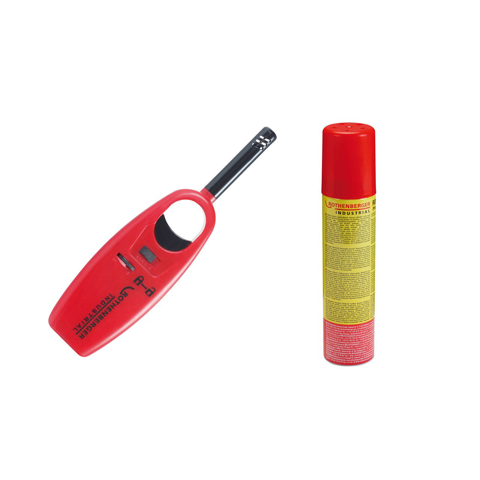ROTHENBERGER Industrial Gasanzünder Mini inkl. 1x Rofill Gas 100 ml - 1500005160