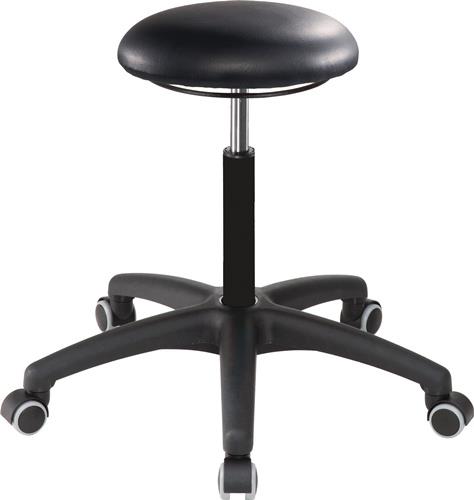 Drehhocker A1S-TR-KL Rl.Kunstleder schwarz Sitz-H.470-600mm MEY