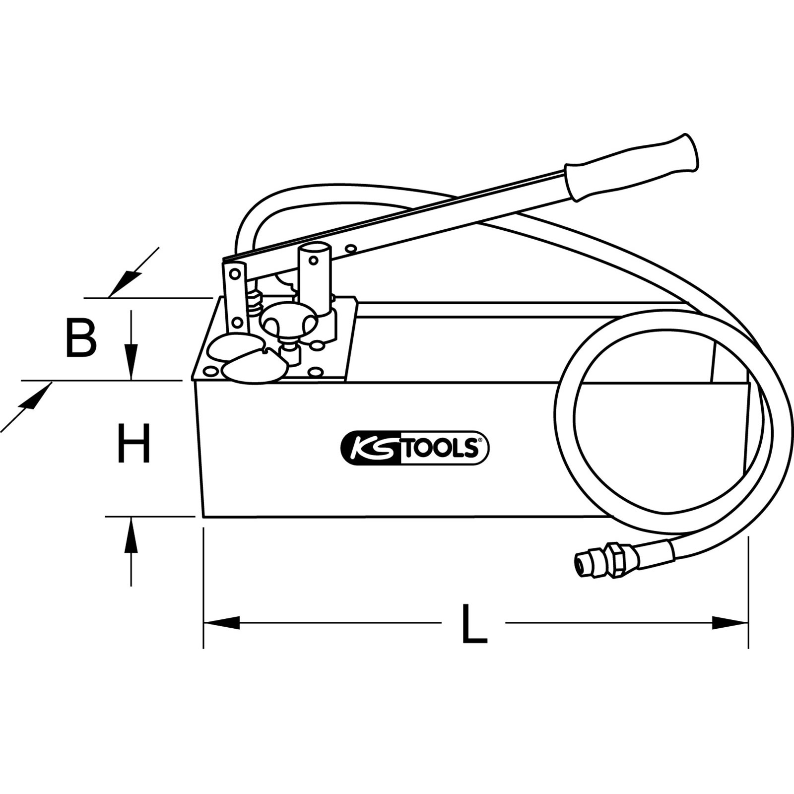 KS TOOLS Druck-Prüfpumpe 12 l - 902.1004