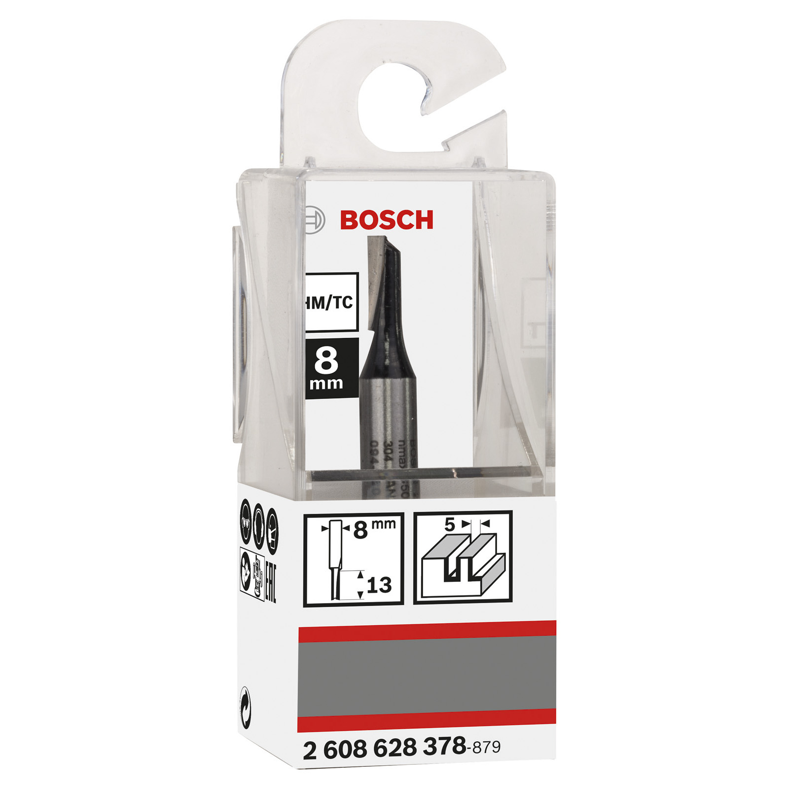 Bosch Nutfräser Standard for Wood 8 mm D1 5 mm L 12,7 mm G 51 mm - 2608628378