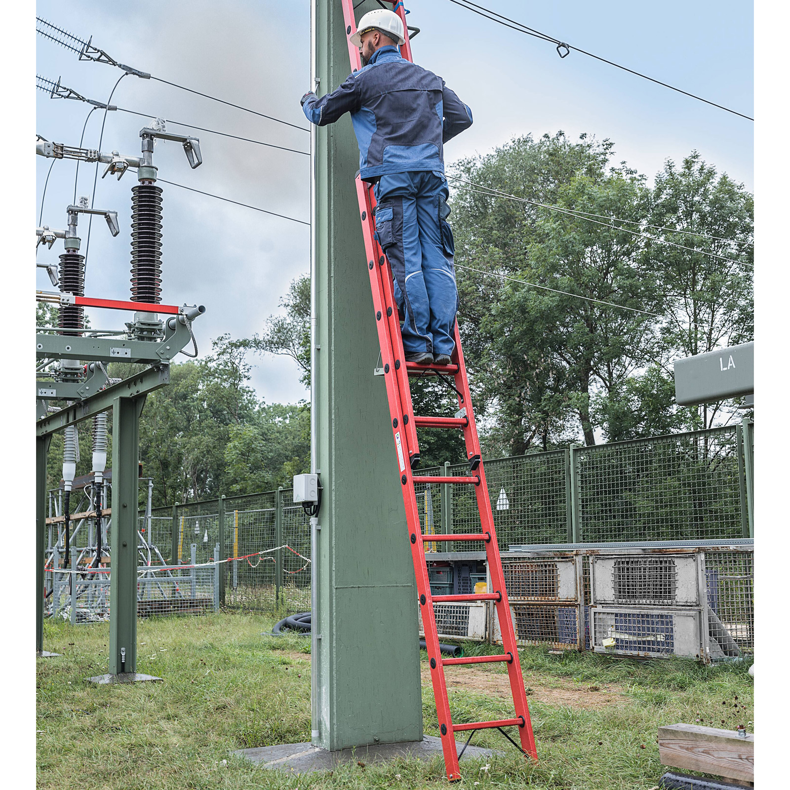 Günzburger Steigtechnik Sprossen-Schiebeleiter 2tlg. GFK ohne Traverse 2 x 12 Sprossen - 036112