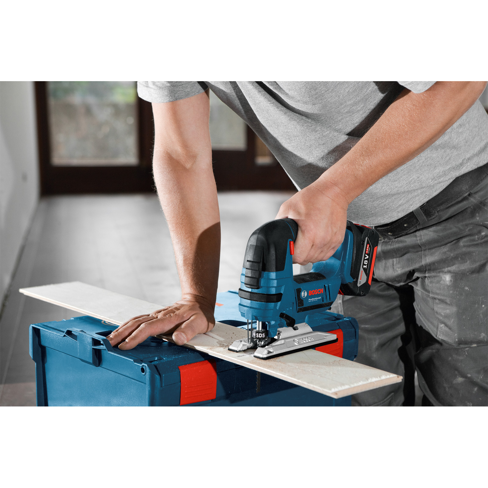 Bosch Akku-Stichsäge GST 18V-LI B / 1x 5,0 Ah Akku