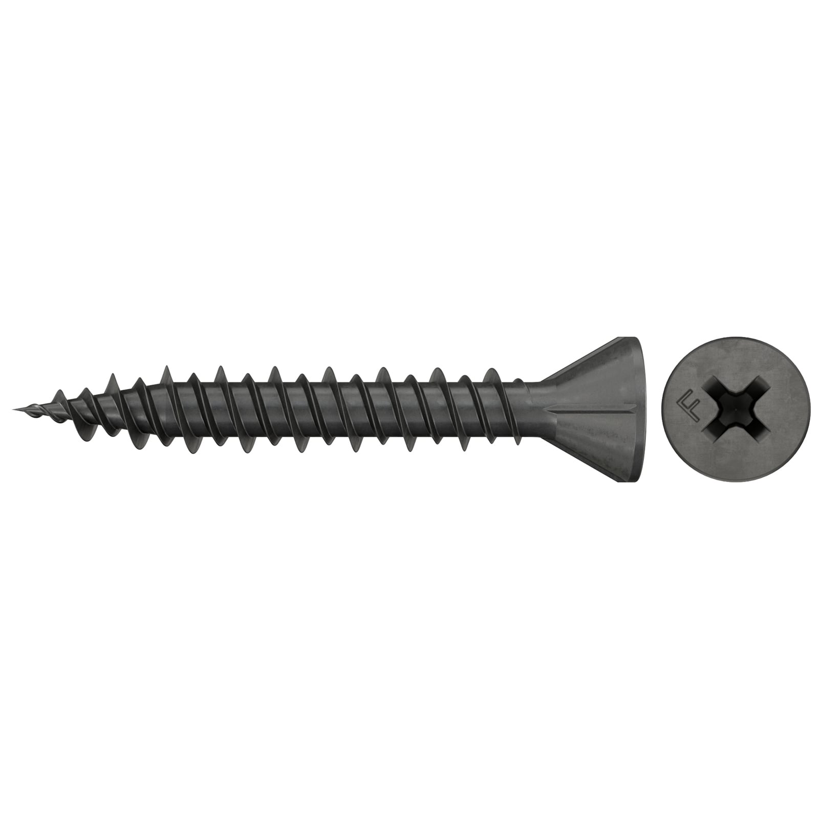 fischer Gipsfaserplattenschraube 3,9 x 22 Senkkopf Vollgew. Kreuzschlitz PH schwarz phosphatiert - 577764