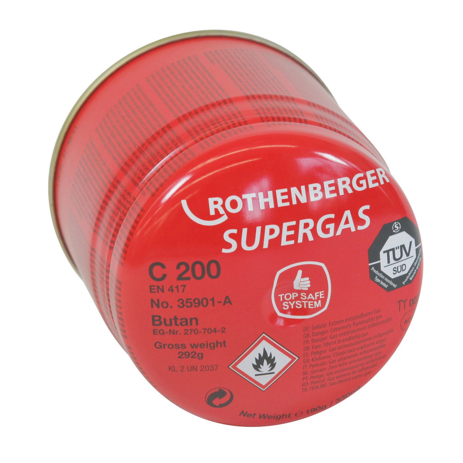 ROTHENBERGER Gaskartusche C200 A mit Sicherheitssystem - 035901-A