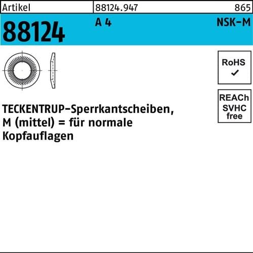 Sperrkantscheibe R 88124 NSK-M 16 A 4 200 Stück TECKENTRUP