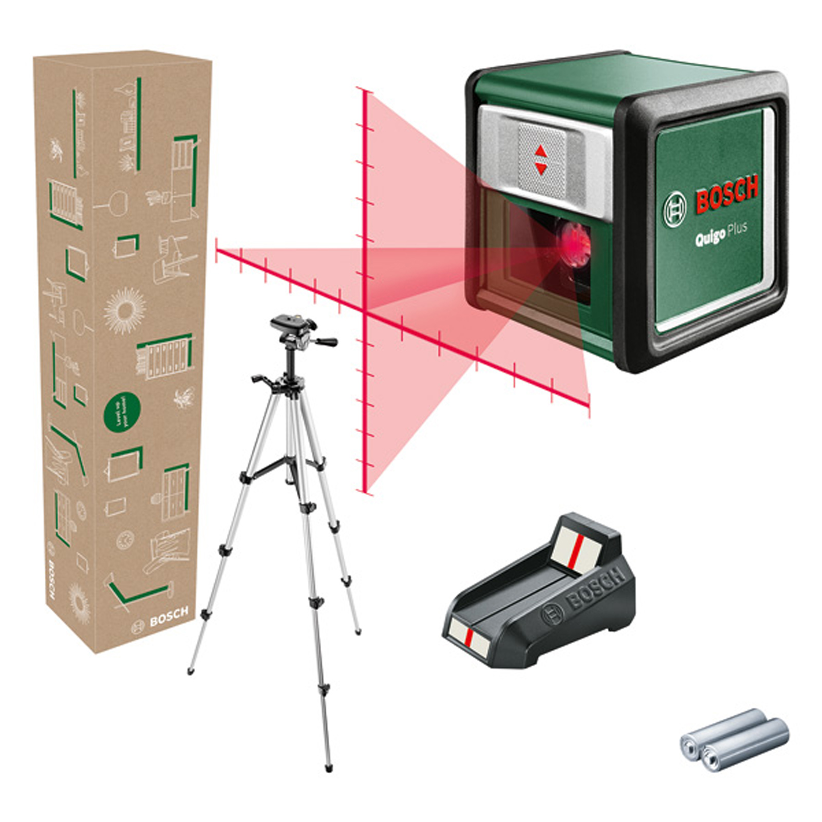Bosch Kreuzlinien-Laser Quigo Plus, eCommerce-Karton - 06036636Z0