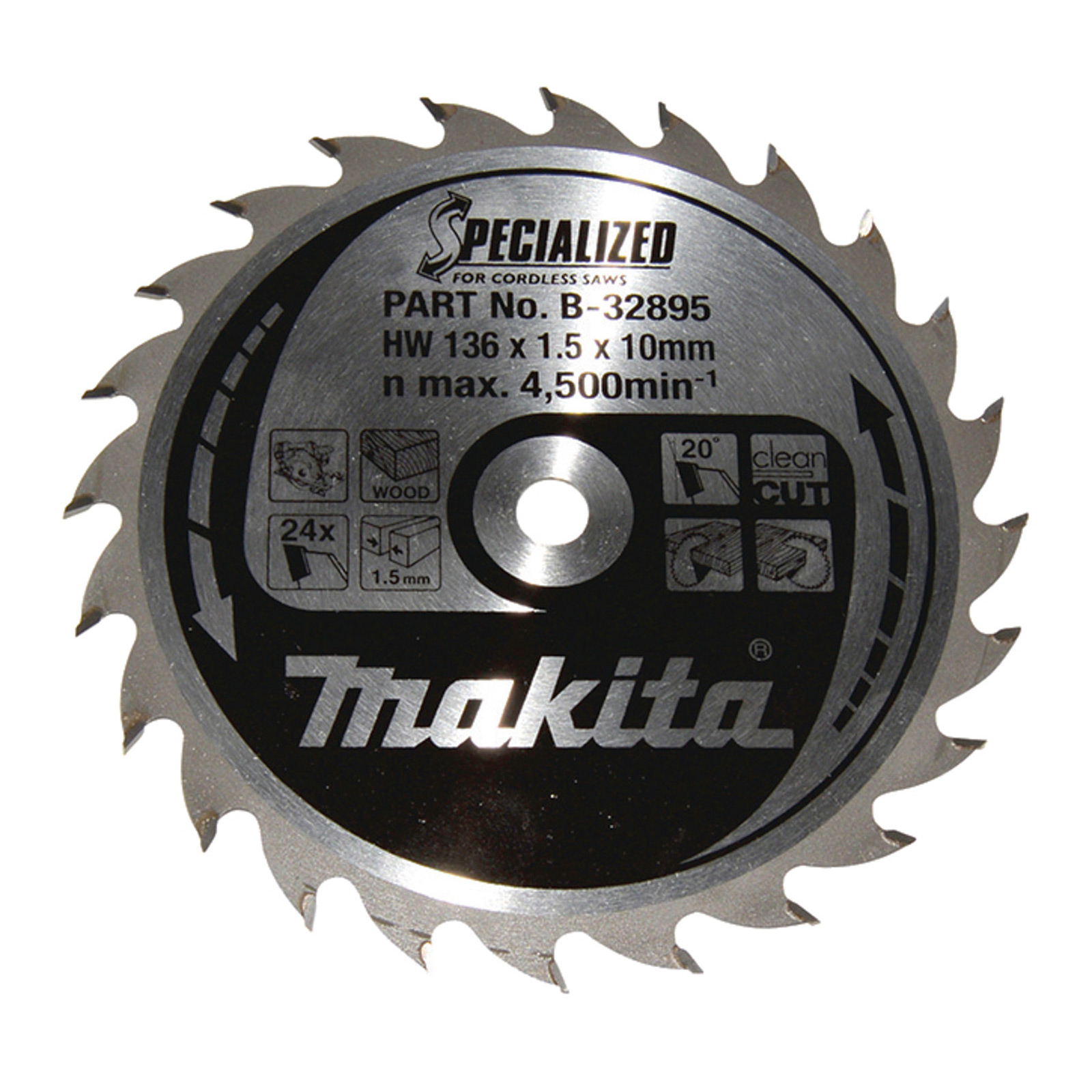 Makita SPECIALIZED Sägeblatt 136x10x24Z - B-32895