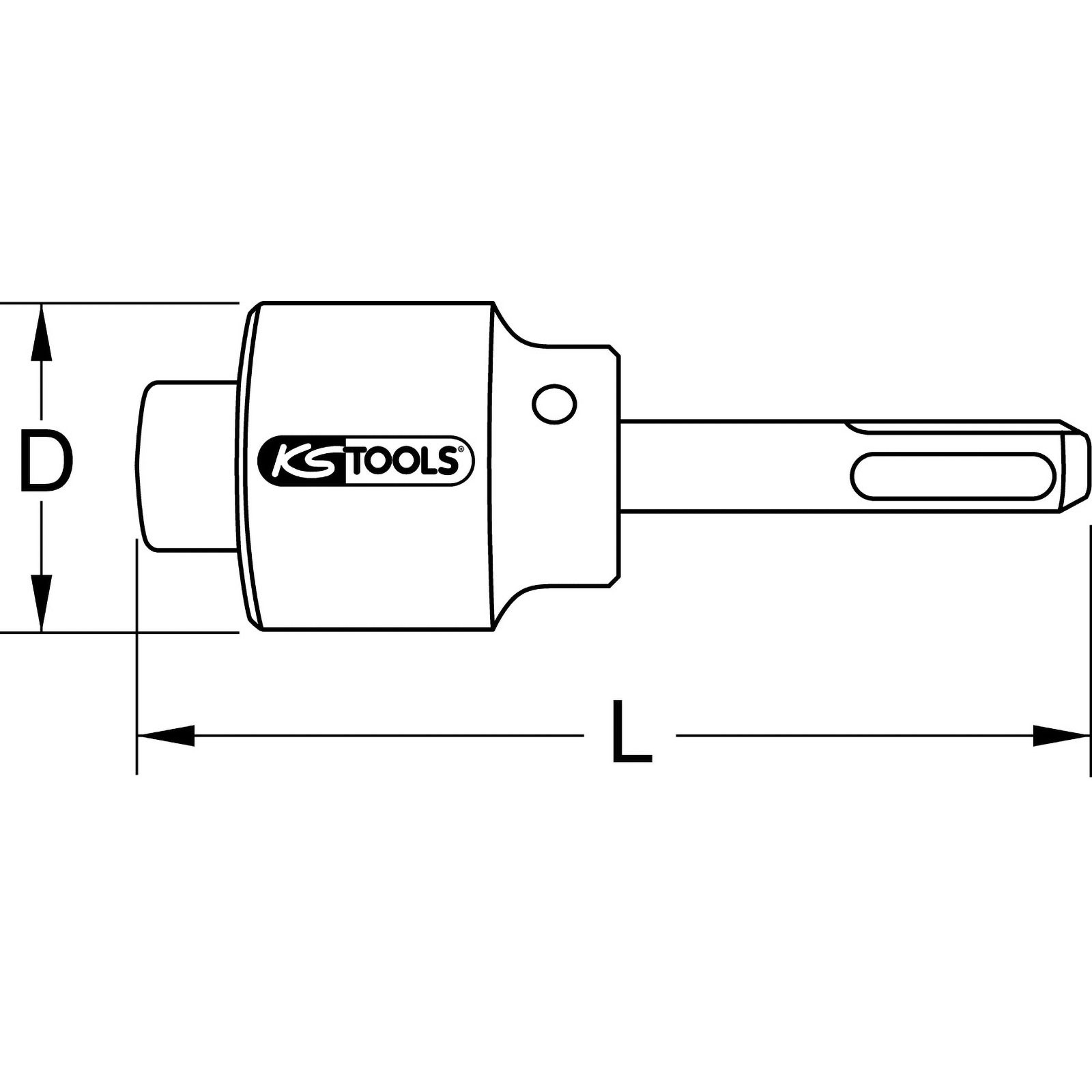 KS TOOLS 1/2" Hahnverlängerungsfräser SDS-Aufnahme - 116.2036