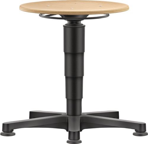 Drehhocker Bodengleiter Buche natur Sitz-H.450-650mm HO BIMOS