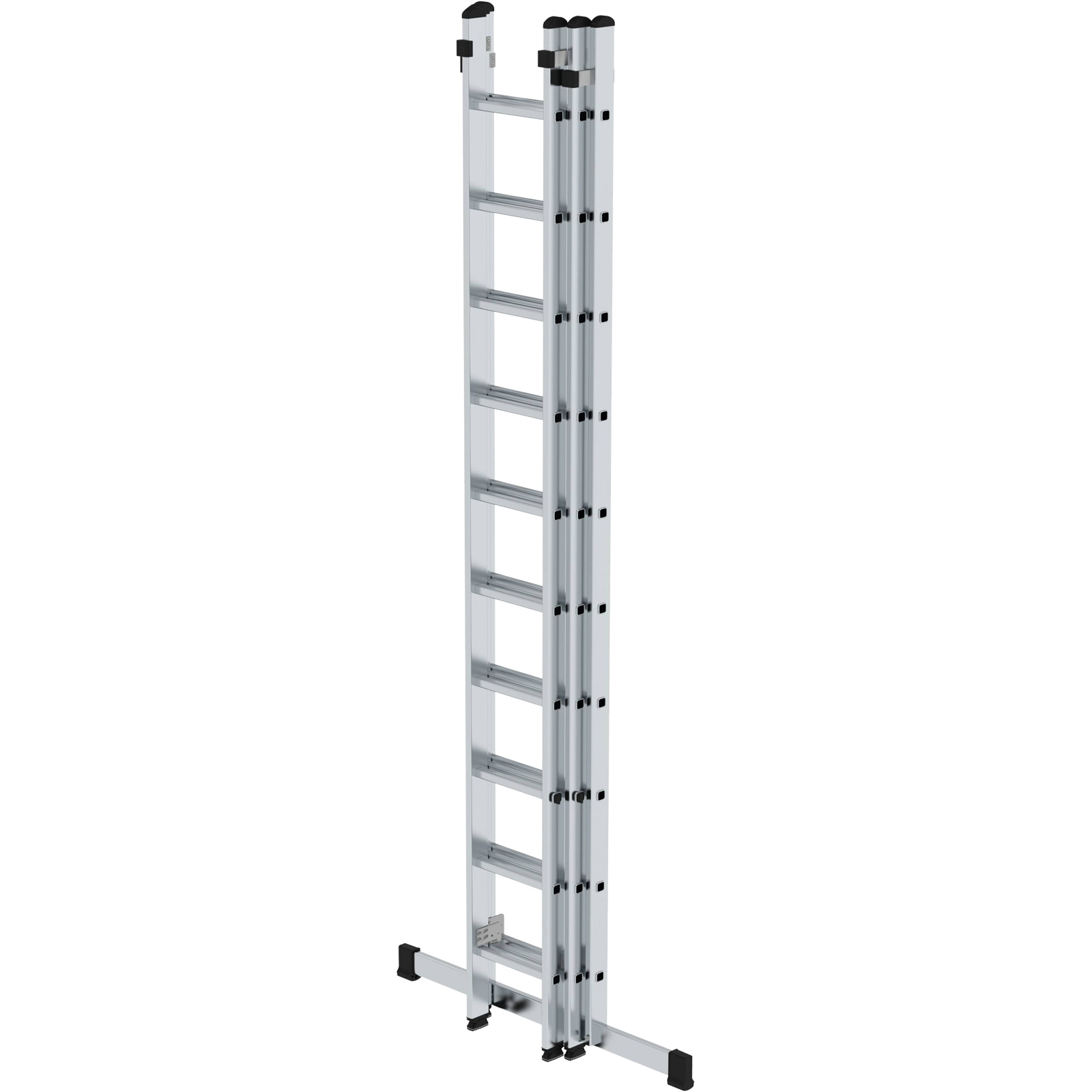 Günzburger Steigtechnik Sprossen-Schiebeleiter 3tlg. mit Standard-Traverse 3 x 10 Sprossen - 020320