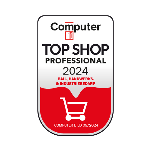 Computer Bild Top Shop Professional 2024 Auszeichnung für Bau-, Handwerks- und Industriebedarf