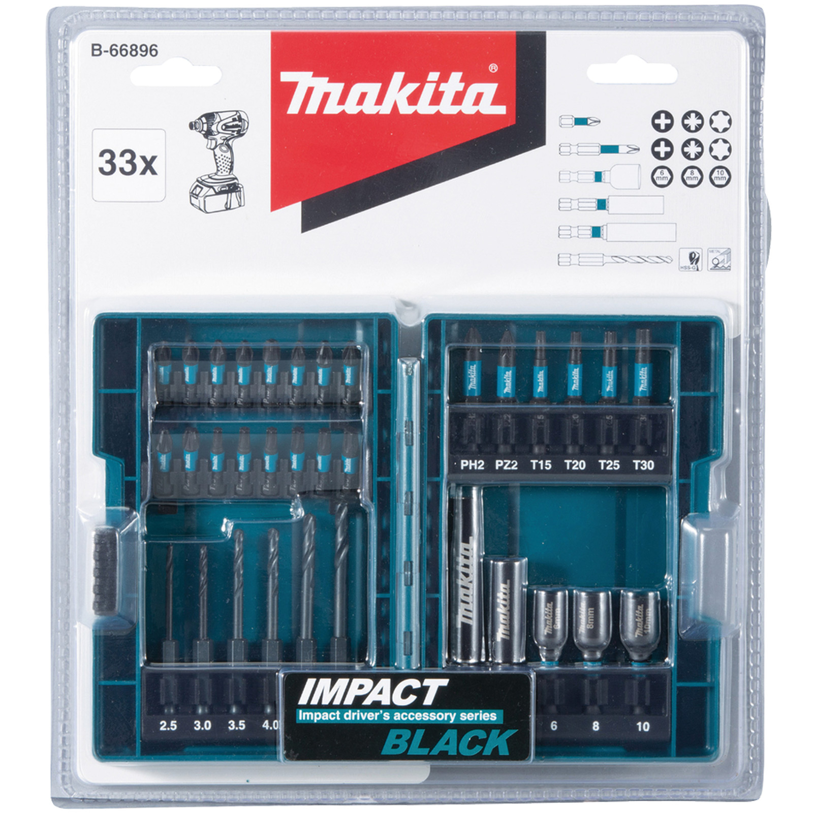 Makita Impact Black Bohrer-Bit-Set 33tlg. - B-66896