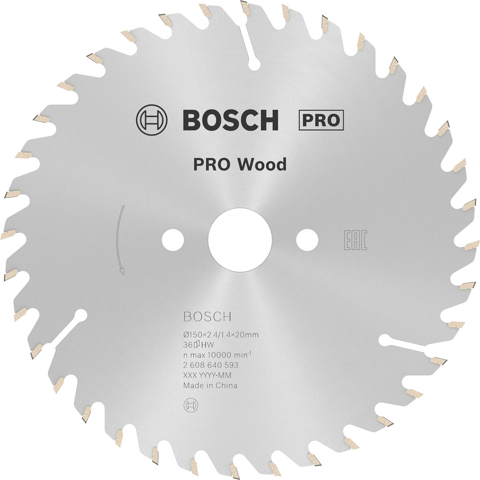 Bosch PRO Wood Kreissägeblatt 150 x 2,4 x 20 mm - 2608640593