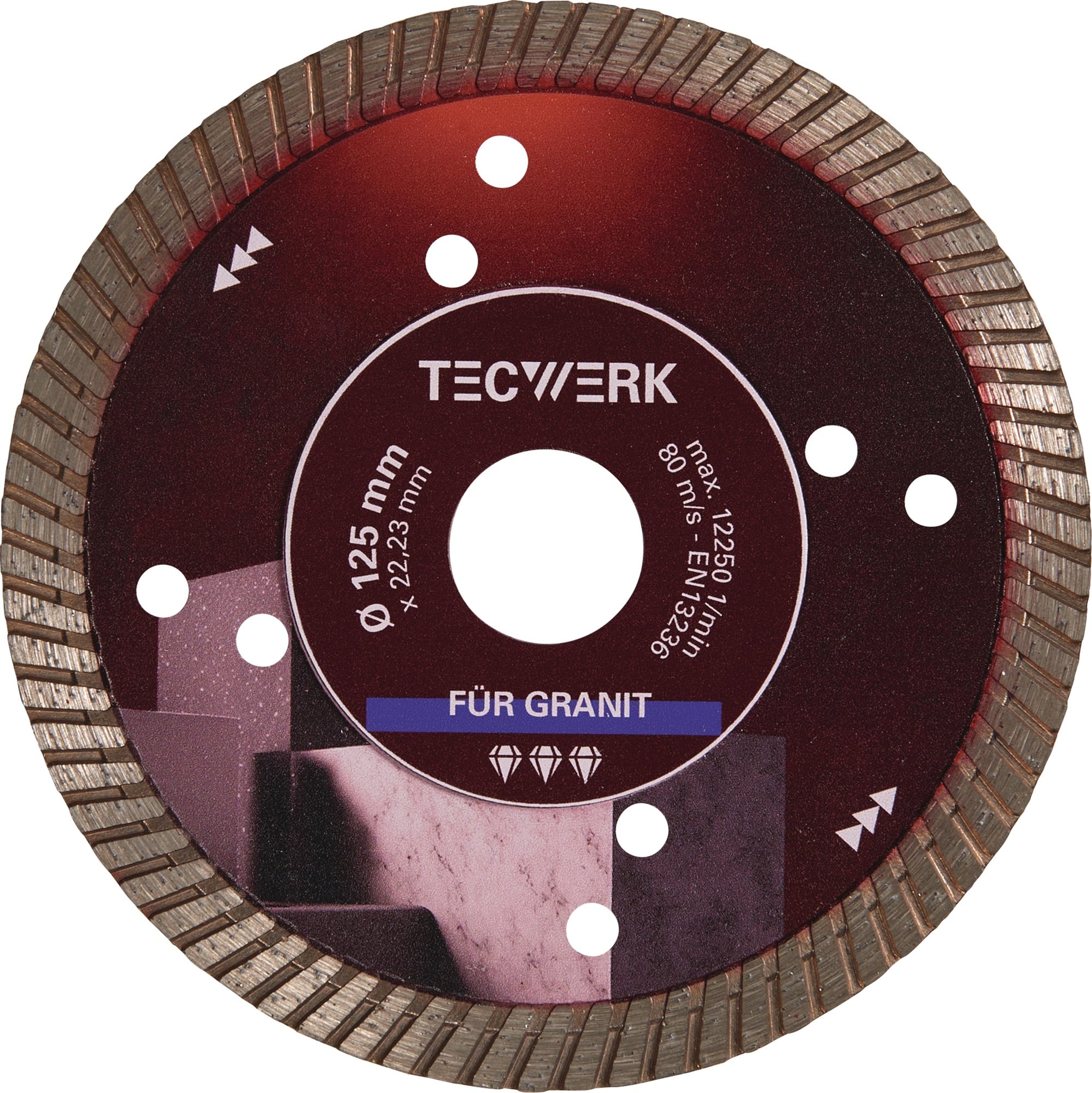 Diamanttrennscheibe GRANITPRO D.115mm Bohr.22,23mm Seg.-H.10mm