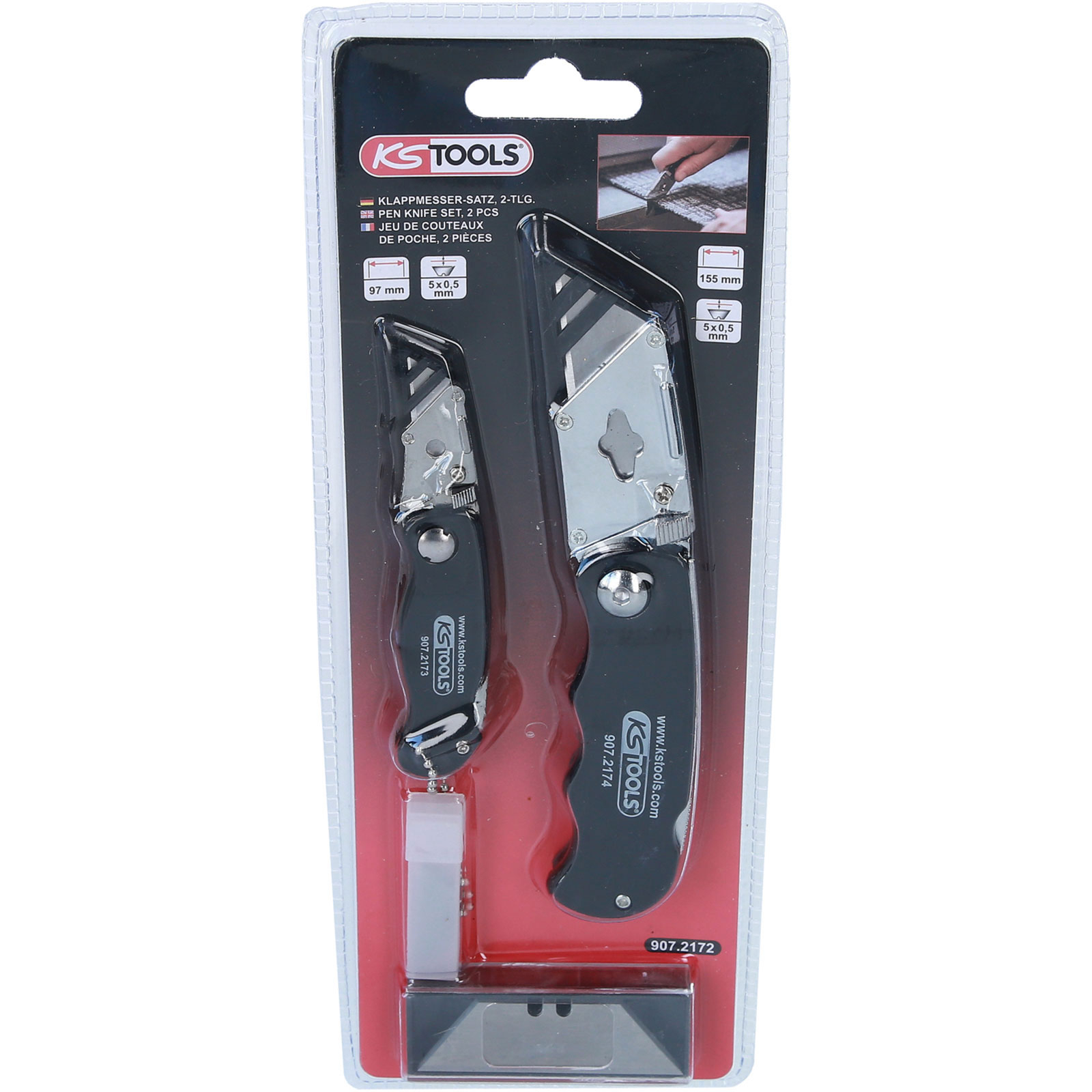 KS TOOLS Klappmesser-Satz 2tlg. - 907.2172