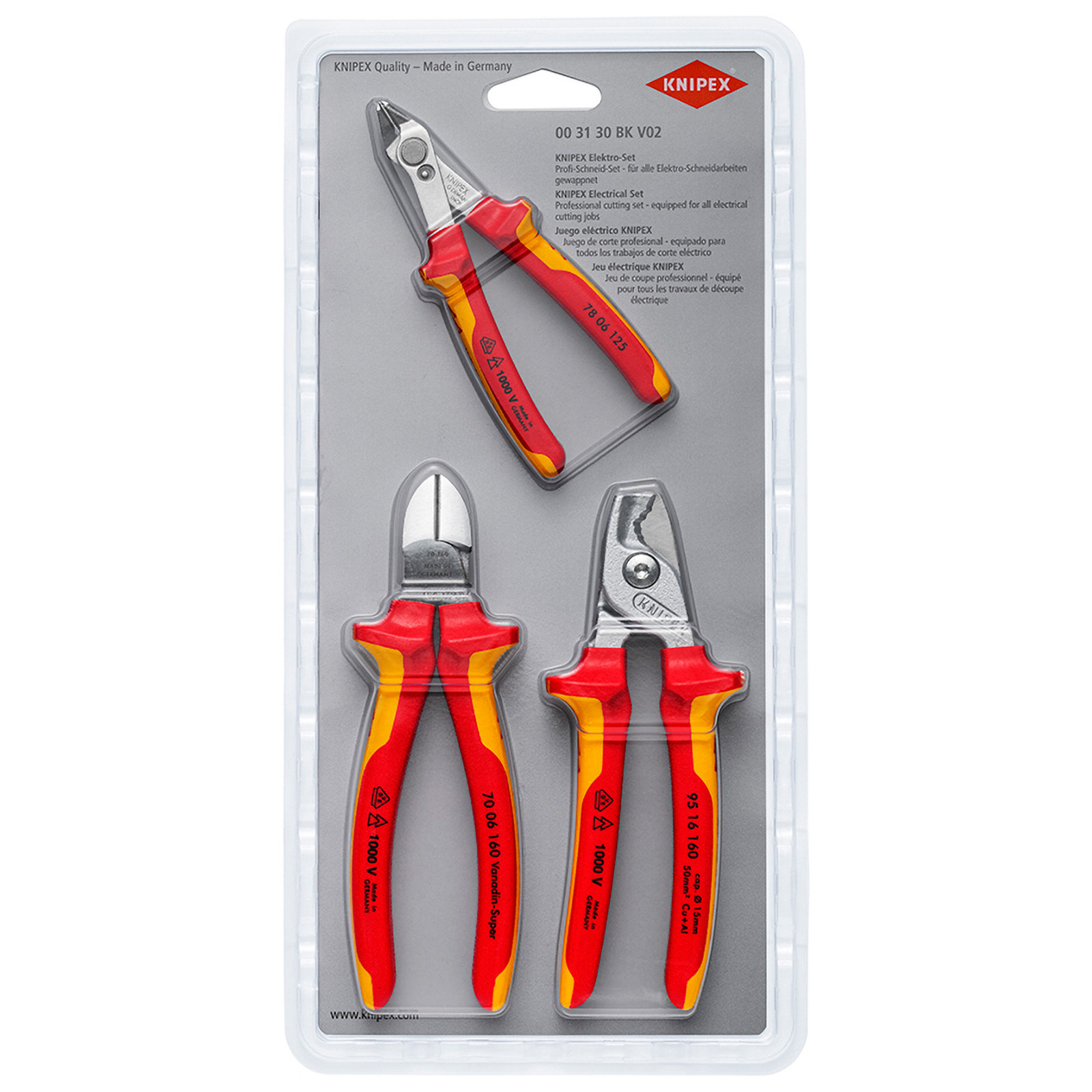 Knipex VDE Schneidset 3-teilig - 003130BKV02