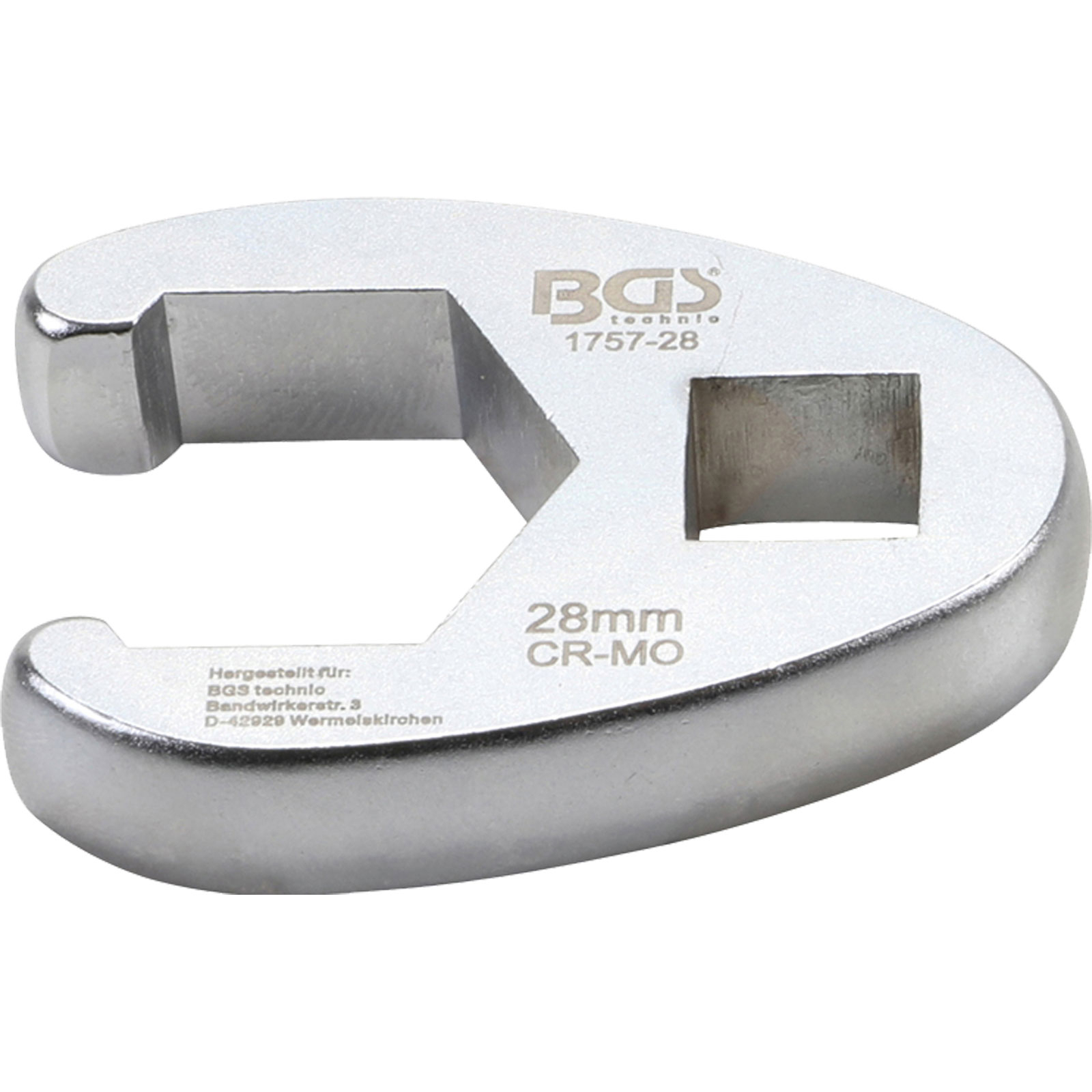 BGS Hahnenfußschlüssel Antrieb Innenvierkant 12,5 mm (1/2") SW 28 mm - 1757-28