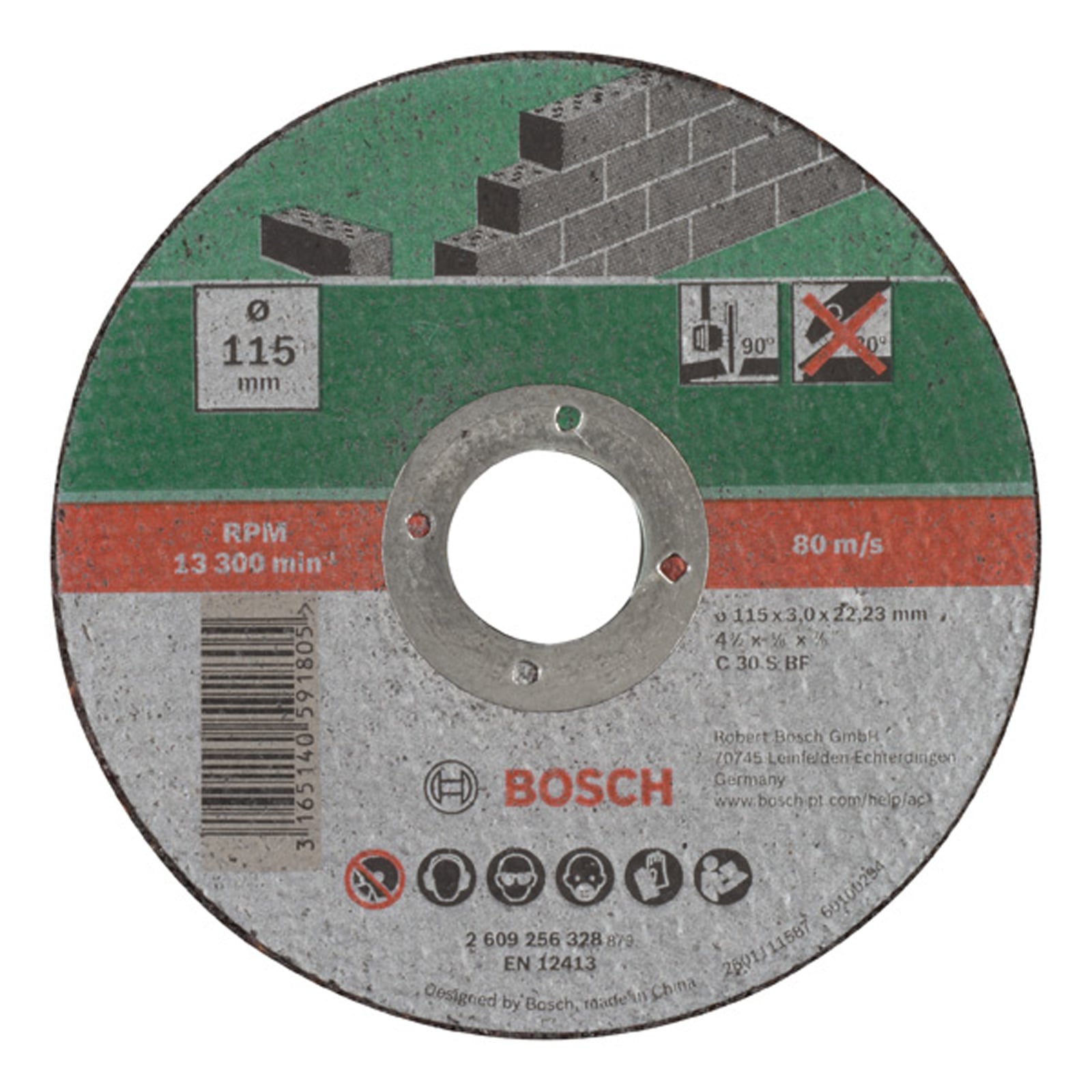 Bosch Trennscheibe gerade Stein D= 115 mm - 2609256328