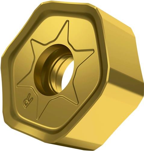 Fräswendeschneidplatte ISO HNGX 0906ANSN-R:M8330 D.4,9mm PVD beschichtet Gold