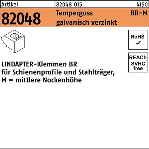Klemme R 82048 GTW 40 BR 12/6,0 Temperguss galv.verz. 1St. LINDAPTER