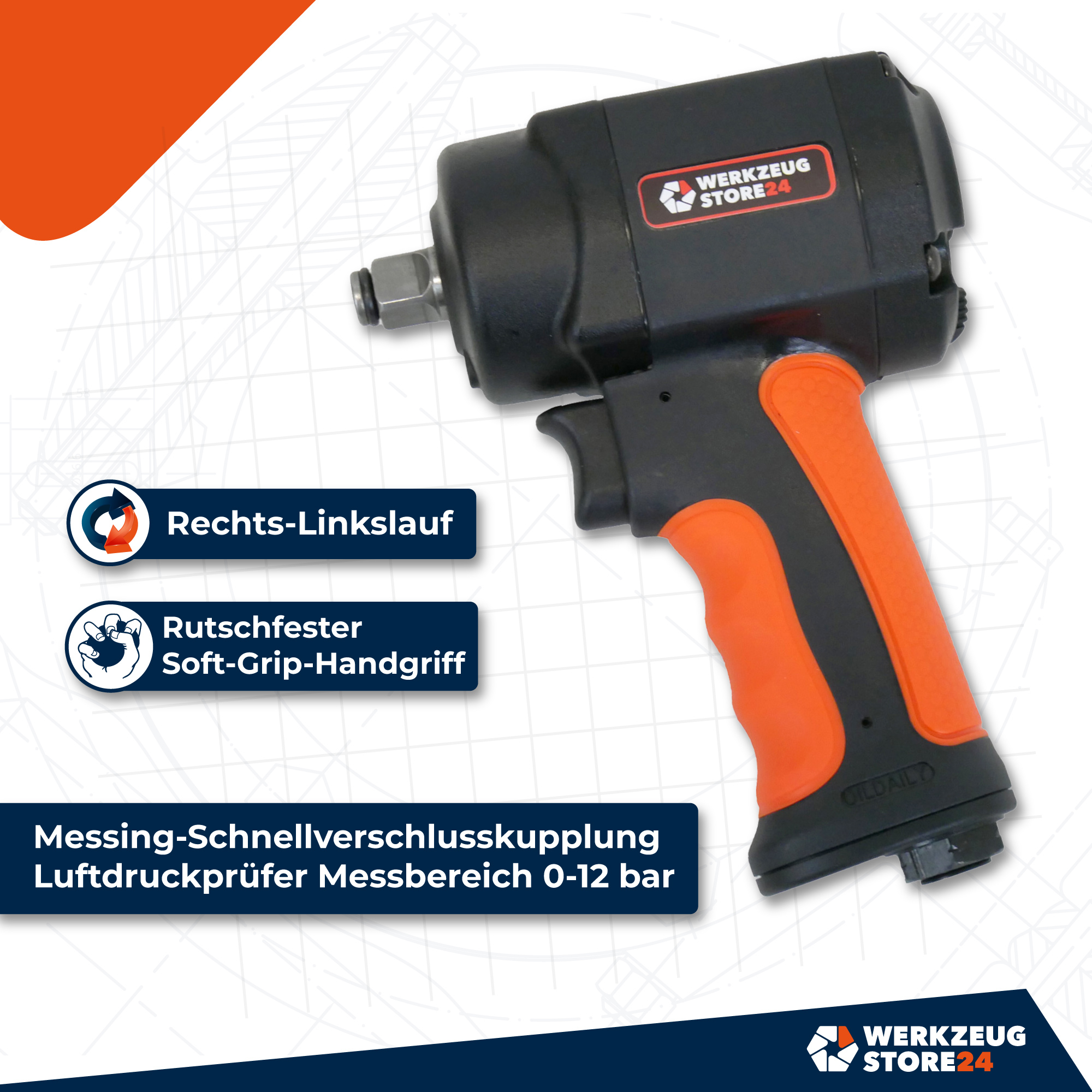 WS24 Druckluft-Schlagschrauber 1/2" mini - WS24-100109