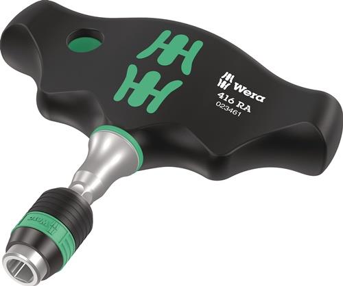 Bithalter 416 RA 1/4 Zoll Ratsche m.Feinverzahnung Klingen-L.45mm 2K-Griff WERA