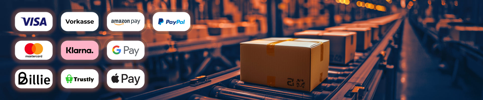 Icons zu Bezahlen und Versand