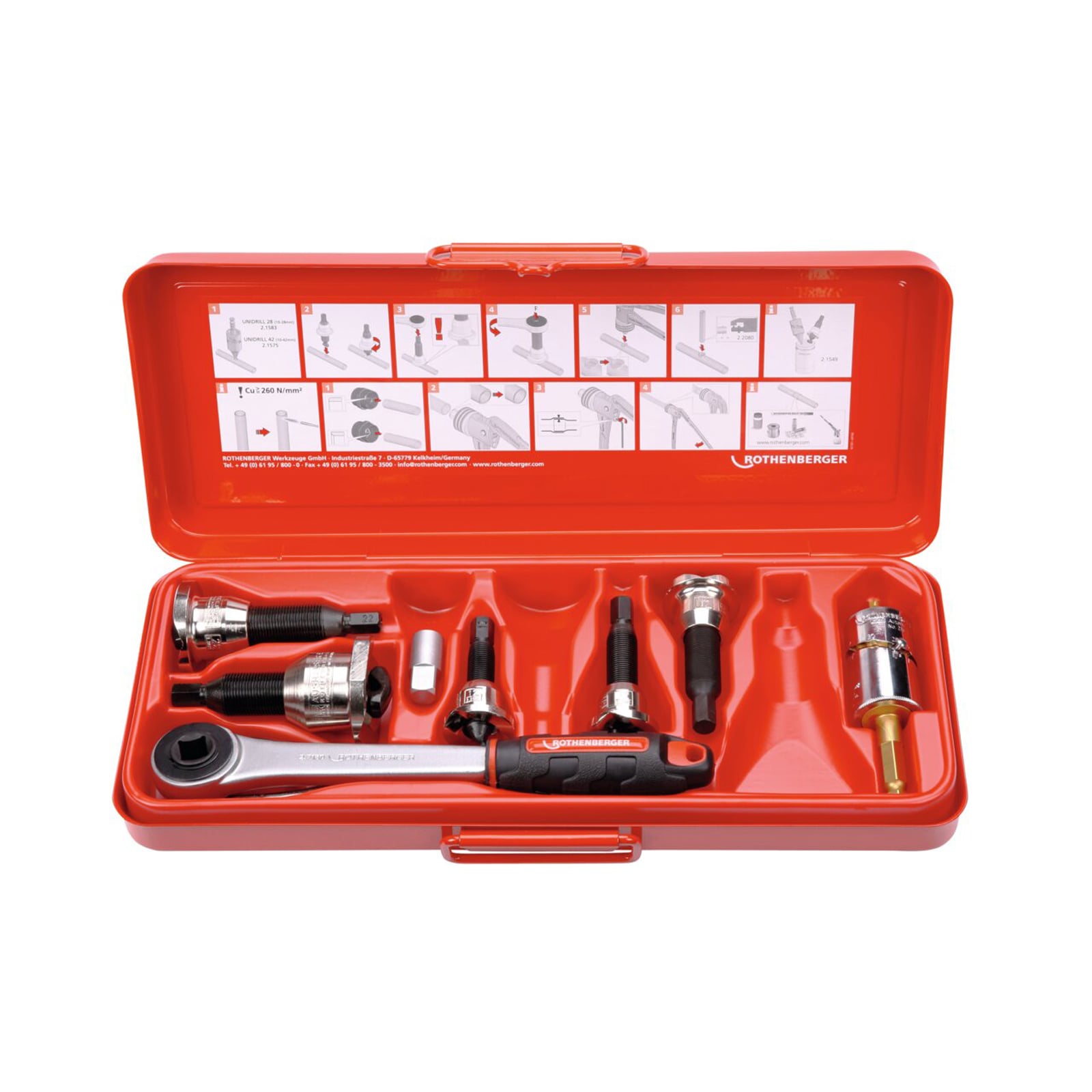 ROTHENBERGER Aushalser Set, 12-15-18-22-28mm - 22103