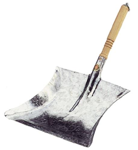 Kehrschaufel mit Holzgriff Metall verzinkt - 51557-05