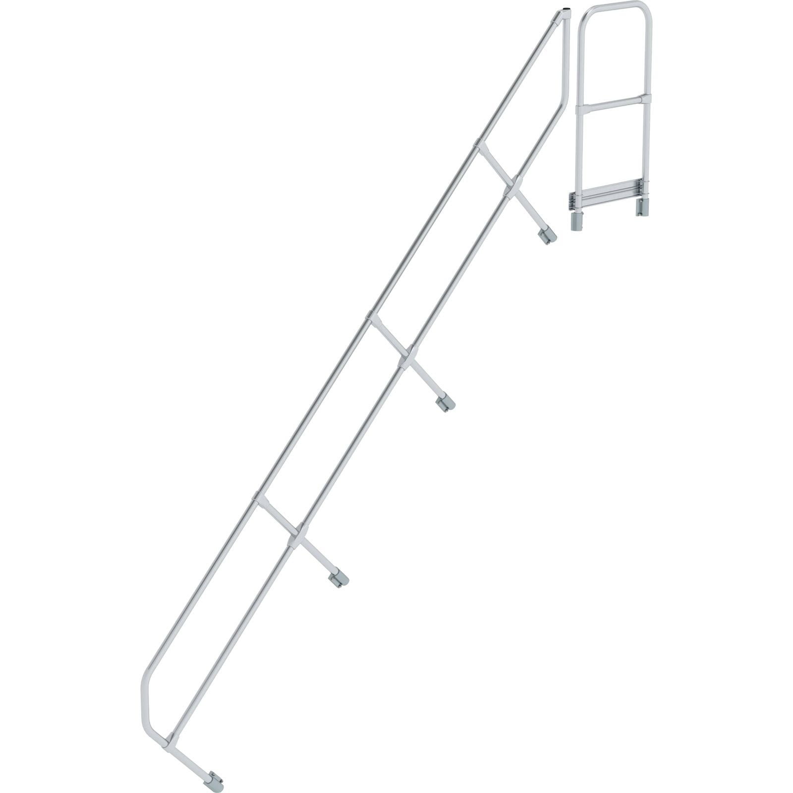 Günzburger Steigtechnik zweiter Handlauf für Treppe mit Plattform 45° mit 13 Stufen - 600513