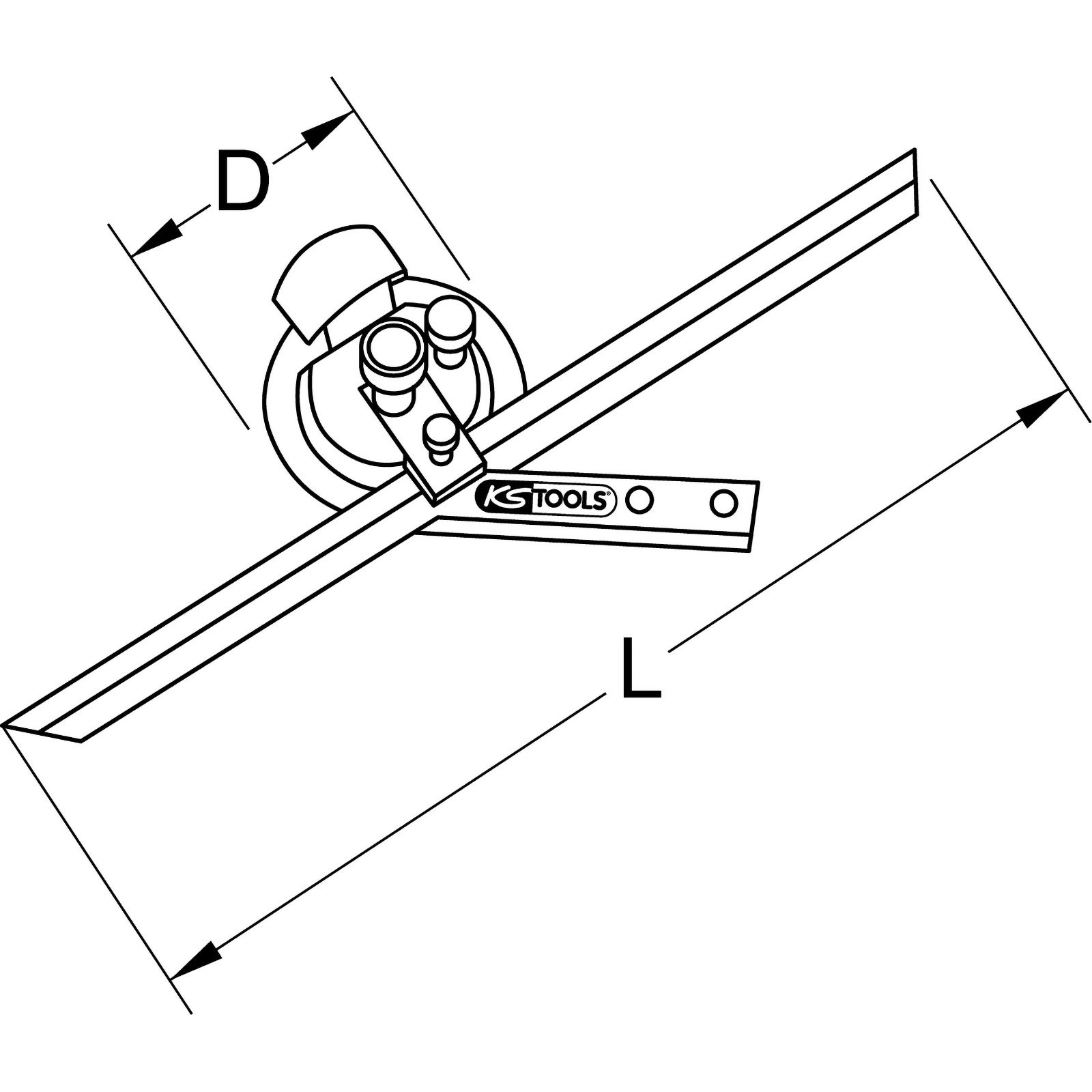 KS TOOLS Universal-Winkelmesser 300 mm - 300.0207