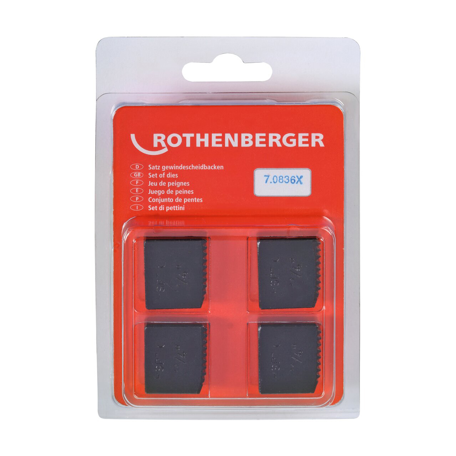 ROTHENBERGER 4x SC Schneidbacken BSPT R 1.1/4" - 070836X
