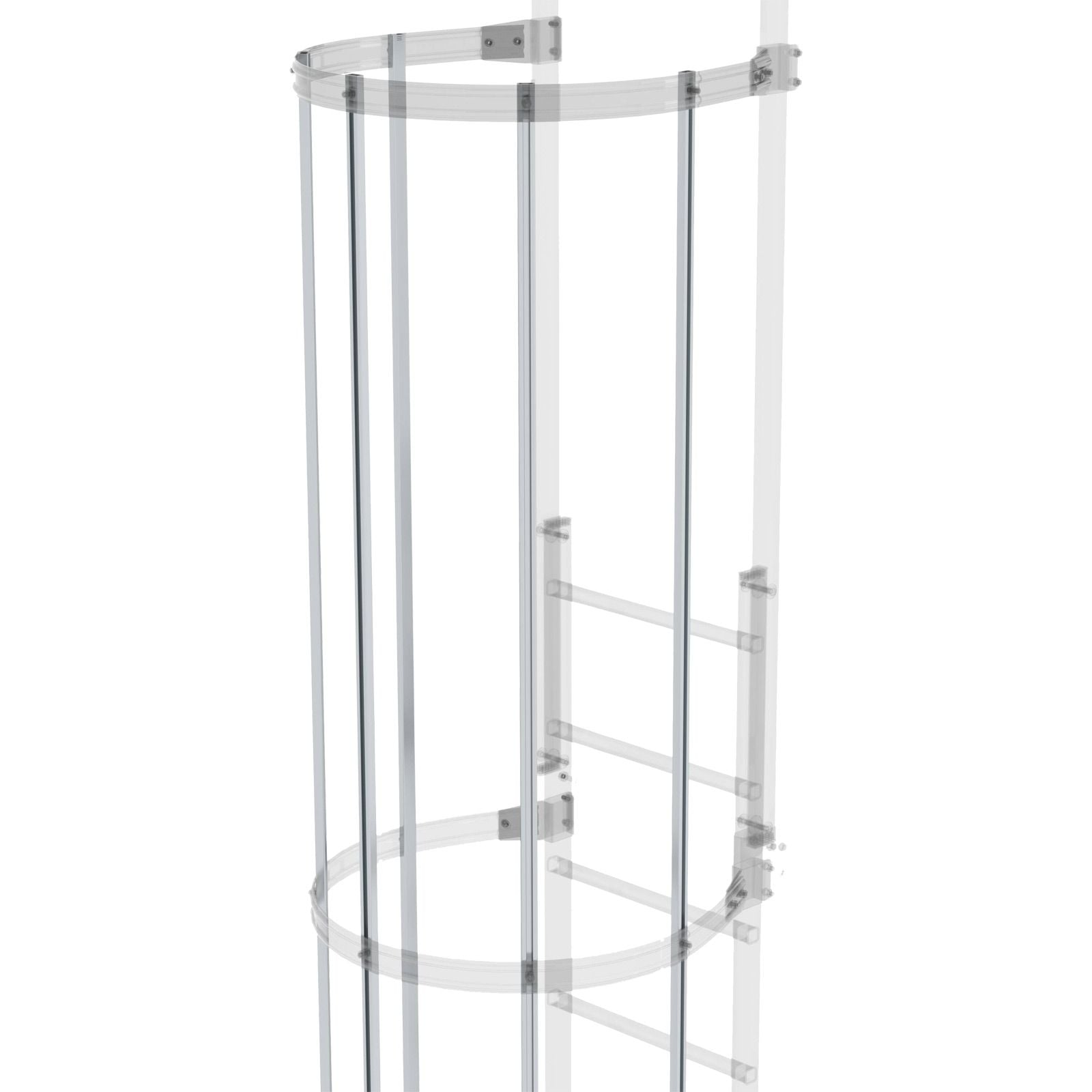 Günzburger Steigtechnik Rückenschutzstrebe 3 m lang Aluminium blank - 062235