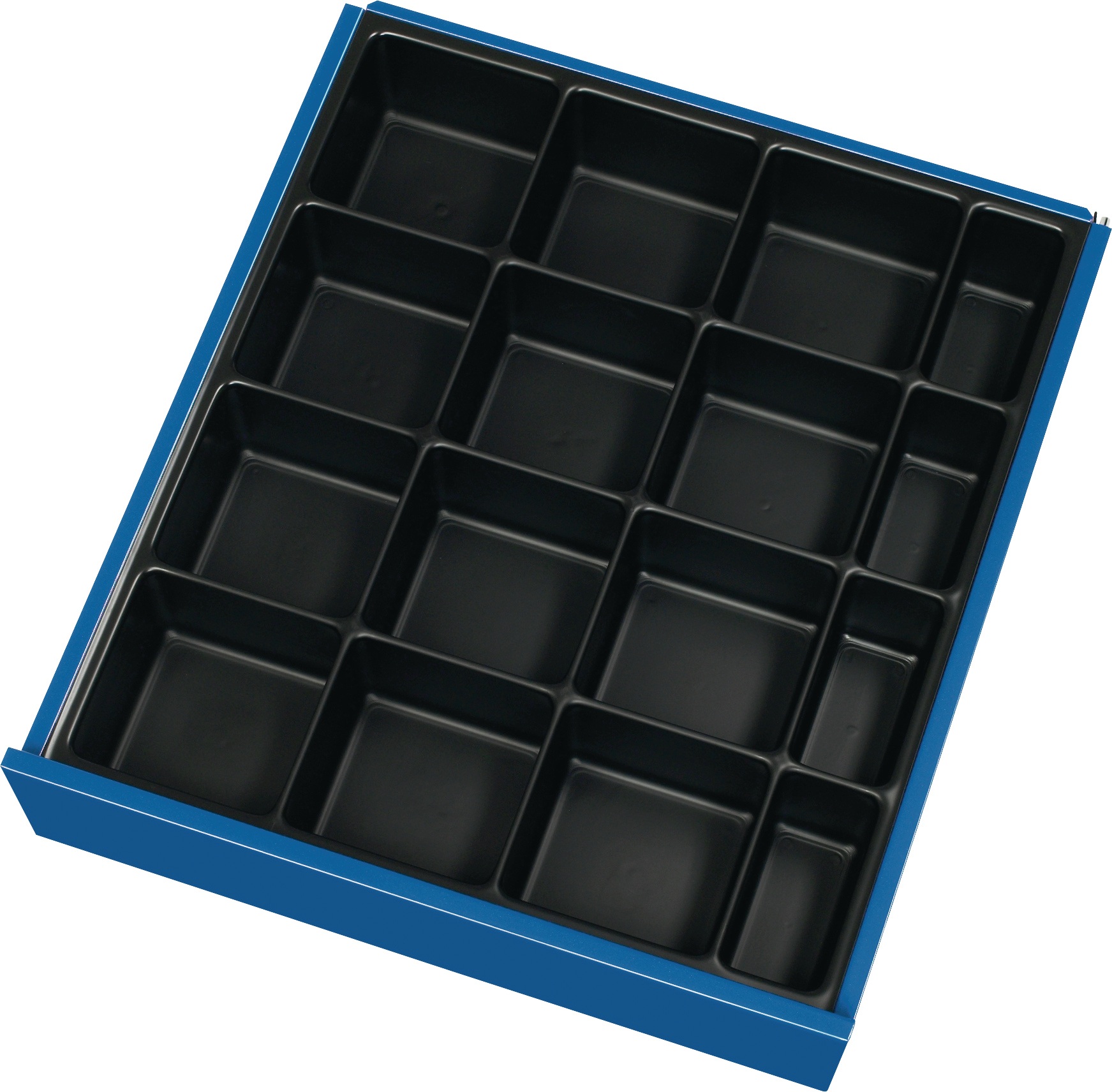 Schubladenunterteilungsmaterial Front 60-90mm Kleinteileeinsatz 16Mulden TECWERK