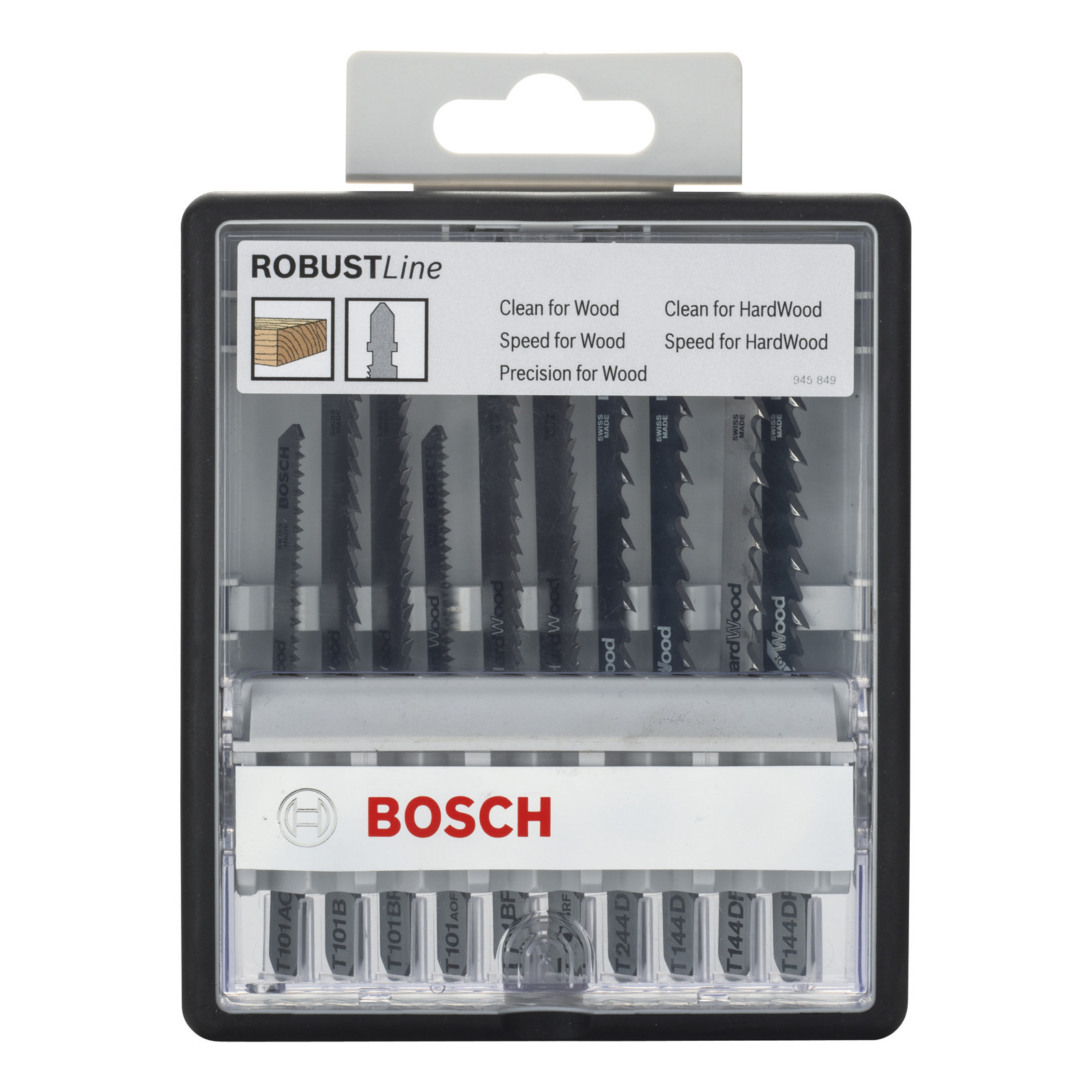 Bosch Stichsägeblatt-Set Robust Line Wood Expert, T-Schaft, 10tlg. - 2607010540