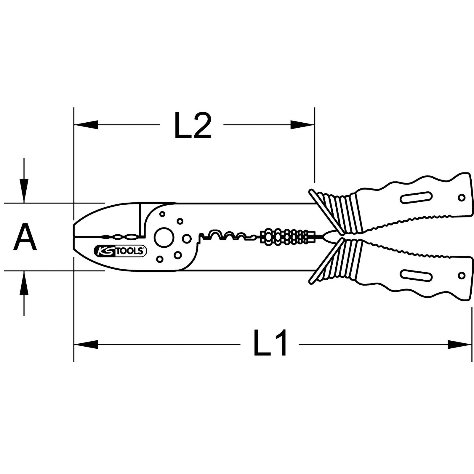 KS TOOLS Crimp-Zange einfach - 115.1235