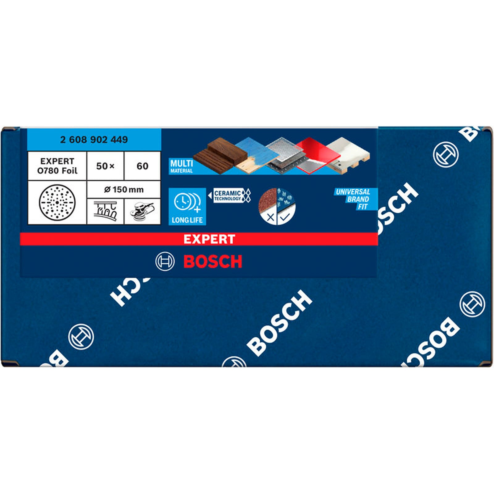 Bosch EXPERT O780 Folienschleifscheibe, 150 mm, K60