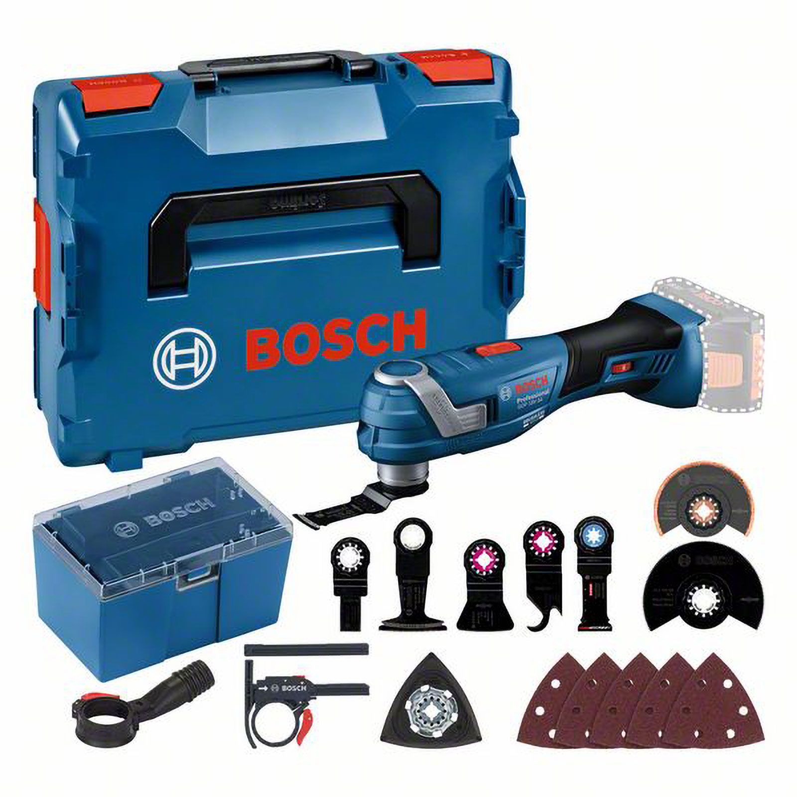 Bosch Akku-Multi-Cutter GOP 18V-34 Solo inkl. Zubehör-Set in L-Boxx - 06018G2002