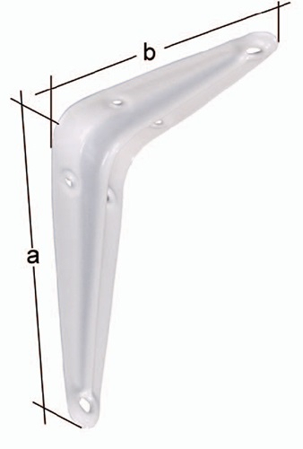 GAH Alberts Konsole L.350 mm H.300 mm Stahl weiß lackiert Tragfähigkeit 200 kg - 348731