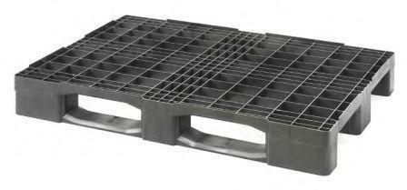 Kunststoffpalette Maße 1200x800x150mm Antirutschkante 7mm 1 EURO anthrazit