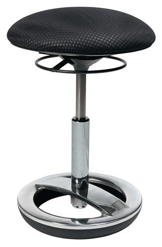 Hocker m.Standfußring Polster schwarz Sitz-H.440-570mm TOPSTAR