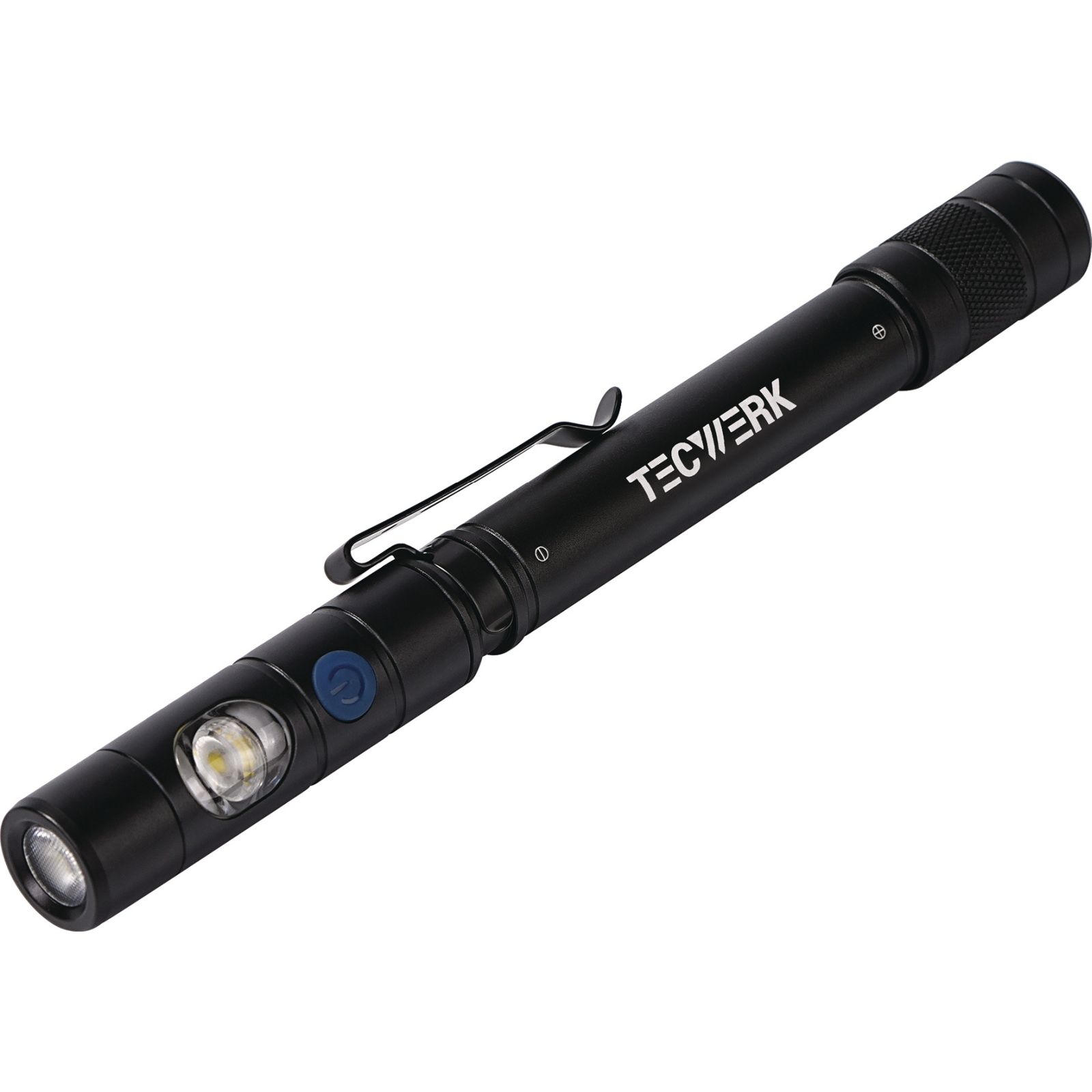 LED-Stiftleuchte Li-ion 90m blau/schwarz TECWERK