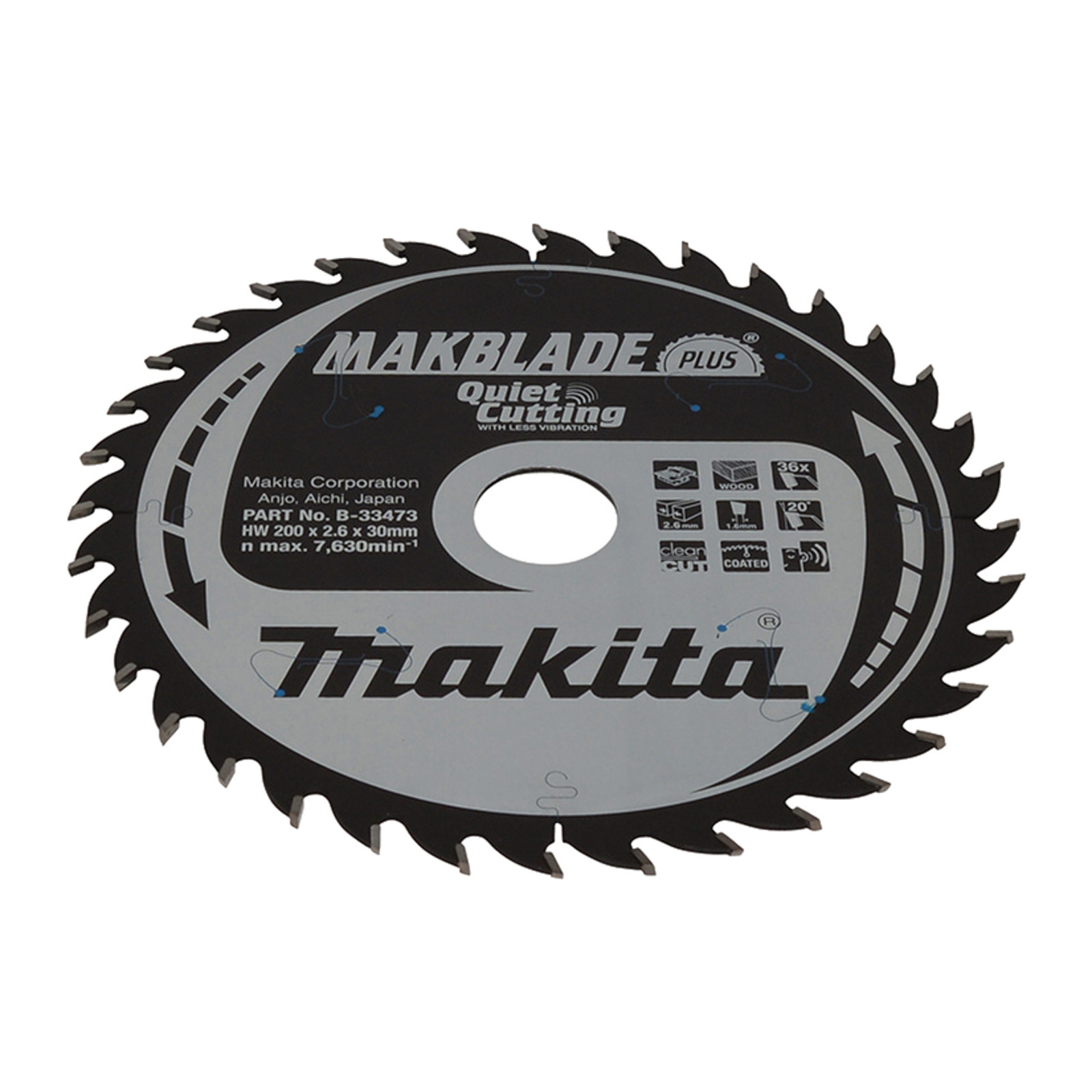Makita MAKBLADE+ Sägeblatt 200x30x36Z - B-33473