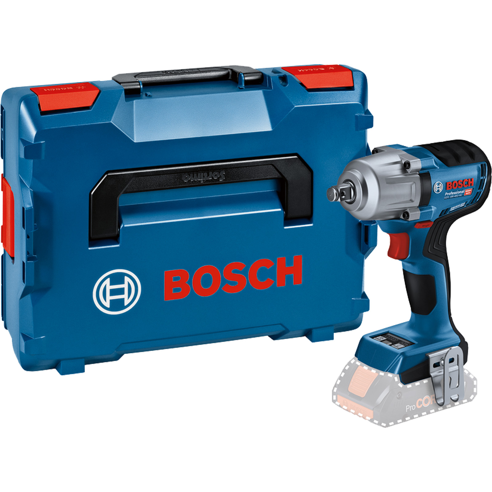 Bosch Akku-Drehschlagschrauber GDS 18V-450 HC Solo inkl. Bluetooth-Modul in L-Boxx - 06019K4001